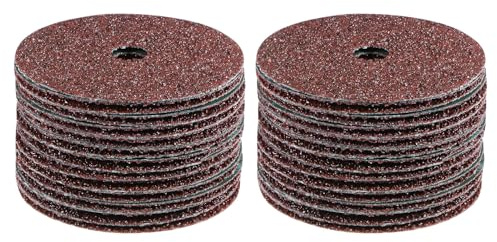 HARFINGTON 50pcs 16 Grit Aluminum Oxide Resin Fiber Discs 4x5/8 Metal Sanding Grinding Discs for Angle Grinding Machine Polishing and Grinding Metals, Wood, and Fiberglass