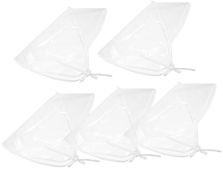 PACKOVE 5stücke Wasserdichter Transparenter Hut Winddichter Regenschutz Für Gesicht Und Haare Leichter Pe-hut Für Outdoor-aktivitäten Und Reisegebrauch