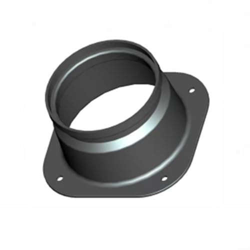 Quadratische zu runde Flansch-Schnittstelle ist geeignet für Lüftungskanal-Verbindung, runde gerade Luftführungsplatte für Luftheizung, Kühlung, Belüftung, Abluftventilator (150 mm)