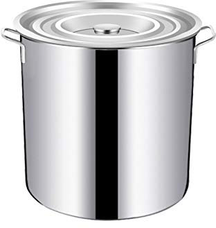 Olla grande de acero inoxidable con tapa Olla de caldo espesa mejorada for elaborar cerveza, olla de caldo grande de acero inoxidable, utensilios de cocina(35 * 36cm)