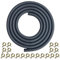 YGQ 6mm(1/4) ID Fuel Line Hose 2.4 Meters(8 Feet) Gas Tube for Kawasaki Kohler Briggs & Stratton Small Gas Diesel Powersports Engines and Generators with 20 Clamps Rubber Black
