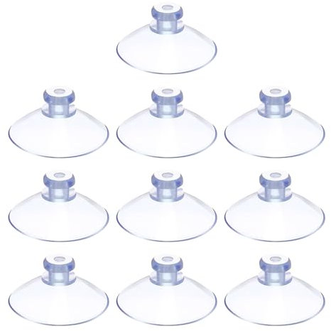30 mm 10 Pezzi ventose trasparenti,ventose per vetro,senza ganci, Ventose Versatili, ventose PVC,facili da pulire,per Vetro Piastrelle,finestre,Specchio