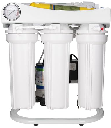 Aquavie Technologie OsmoFLOW auf Standfuß – Wasserreinigungssystem unter der Spüle durch Umkehrosmose mit Tank – bis zu 370 l/Tag