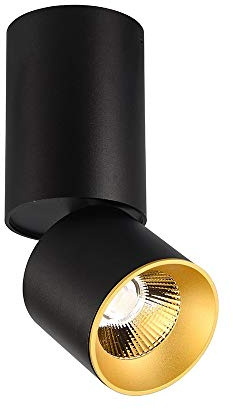 GHBSDNEPP Faretto Da Incasso Angolo 24 ° Regolabile Spotlight Spotlight Alluminio Semifulto Pannello a Soffitto Luce Antirifonda Della Griglia Commerciale Integrata Downlight for Showro/Black-4000k