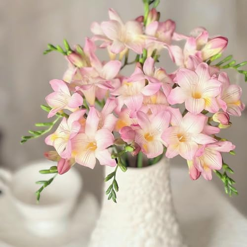 6 Pcs Freesien Zwiebeln Winterhart, Knollen, Blumen Pflanzen, Gartenblumen Freesien Zwiebel, Blumenzwiebel, Balkonpflanzen Flowers Decoration, Zimmerpflanzen Blumen