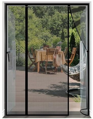 Insektenschutzrollo Fliegengitter FüR Fenster, 155x240cm Fliegengitter Magnet Tur Selbstbausatz Automatisches SchließEn Schwarz