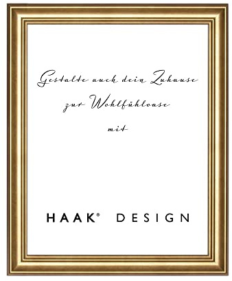 Haak Bilderrahmen mit entspiegeltem Acrylglas Barockrahmen Luna 90x130cm Blattgold