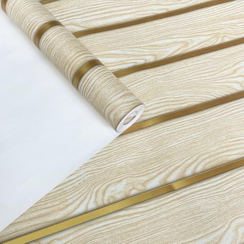RHP Vliestapete Holzoptik 3D – Wandpaneel Design, moderne Lamellenwand im Skandi Look, Natur Optik, Holzwand Effekt, 0,53 x 10,05 m (970701)