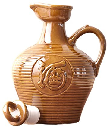 GRIRIW Ceramic Wine Pot Handle 1 Pint Vintage Style Portable Multi-Function Wine Kettle for Home
