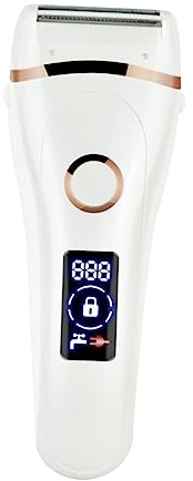 DEARMAMY Recortadora de Cabello Eléctrica Recargable USB Resistente al Agua para Mujeres, Tamaño Compacto, Cuerpo Abs y Cabezal Acero Inoxidable, Uso Facial y Corporal Portátil