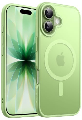 JETech Matte Magnetische Hülle für iPhone 17, Salbei | Kompatibel mit MagSafe, Matte Transluzent Rückseite, Dünn Stoßschutz