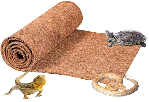 ERFGT 30 x 100 cm Tappeto per Rettili, Rotolo di Rivestimento in Cocco, Tappeto per Rettili in Fibra di Cocco, per Serpenti, Tartarughe, Lucertole e Insetti