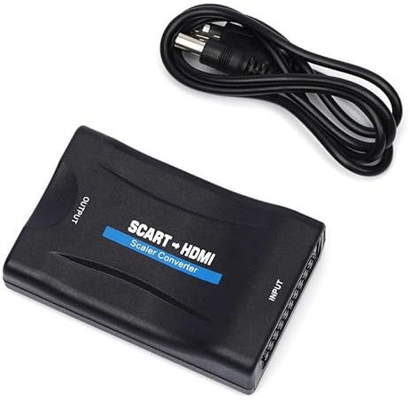 Straße Tech Convertitore Scart Scart a HDMI - Collega i tuoi dispositivi peritel a una presa HDMI - Adattatore SCART a HDTV 1080p/60Hz - TV Proiettore - HD