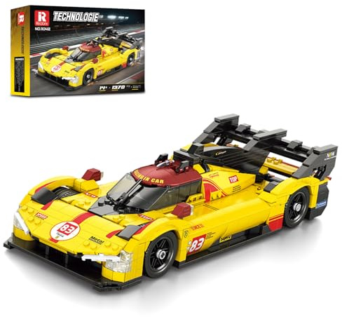 Reobrix Super Sportwagen-Bausatz, 11042 1:16 Rennwagen-Modellbausatz mit Aufklebern, 12,59*5,31*3,15 Zoll Supercar-Bauspielzeug zum Sammeln und Dekorieren, Geschenk für Motorsportfans (1370 Stück)
