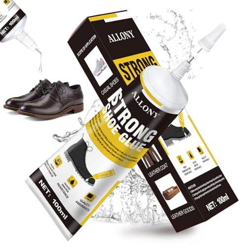 ALLONY Schuhsohlenkleber, 100ML Schuhsohlen kleber, Schuh Kleber Stark Sohle, Kleber für Schuhsohlen, Transparent Shoe Glue, Geeignet für Reparatur Sportschuhe, Laufschuhe