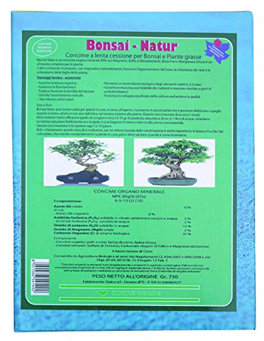 Vialca Bonsai Natur - GR 750 CONCIME A LENTA CESSIONE per Bonsai E Piante GRASSE