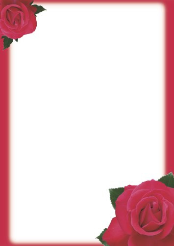 rote Rosen 100 Blatt Briefpapier Motivpapier DIN A4 90 g/m² 5013