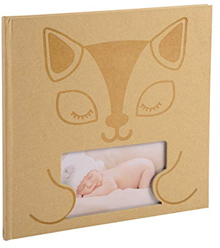 Exacompta - Ref. 14562E ZEPHIRE - Álbum de fotos (30 páginas, 25 x 25 cm), diseño de gato, efecto bimaterial, 60 fotos