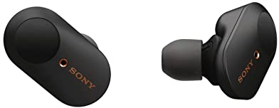 Sony WF-1000XM3 Truly Wireless Noise Cancelling Headphones with Mic, up to 32H battery life, stable Bluetooth connection, wearing detection with Alexa built-in - Black