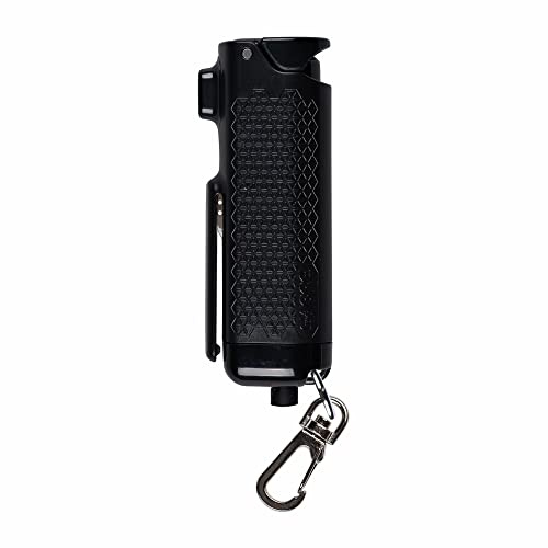 SABRE Safe Escape 3-in-1 Pepper Gel with Seat Belt Cutter & Window Breaker, Maximum Strength Pepper Spray, 3X Longer Spray Time - Up to 10 Seconds, 0.54 fl oz, Snap-Clip Keychain, Fast Flip Top Safety
