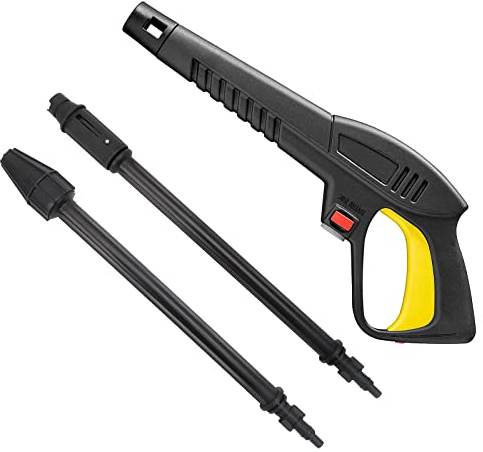 BEAR FORCE Pistola pulverizadora de agua de alta presión con lanza de chorro variable y lanza giratoria, compatible con limpiadores de alta presión Lavor