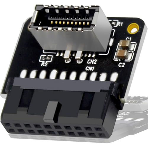 Xiatiaosann USB 3.0 zu 3.1 Adapter, 19-Poliger Header Auf USB 3.1Typ C 20-Poliger TYP-E Frontplatten Adapter für Mainboard