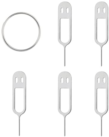 5 pcs Outil de retrait de carte SIM éjecteur Pin avec porte-clés pour iPhone iPad Samsung Galaxy Huawei Smart Phone