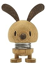 Hoptimist Påskhare i trä, påskdekoration, söt borddekoration för påsk, liten present till vuxna, skandinavisk design, vårdekoration inomhus, 7,5 x 5,8 x 9 cm, ek