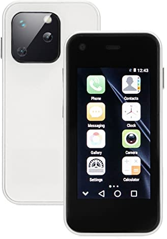 Mini Smartphone 3G, GSM 2,5 Tum 1 GB 8 GB Quad Core Android-mobiltelefoner för Android 6.0, Inbyggt 1580mAh Litiumjonbatteri, Barnmobiltelefon Dubbla SIM-kort Telefonpresent Till Barn(pärlvit)