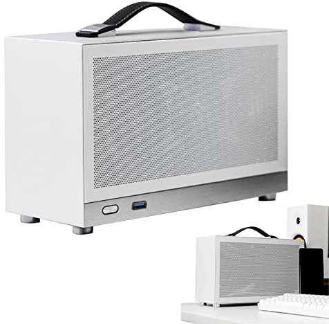 Fukamou Boîtier d'ordinateur ITX pour Bureau - Valise d'alliage d'aluminium boîtier d'PC,Châssis Bureau Boîtier d'ordinateur USB Boîtier d'ordinateur Domestique
