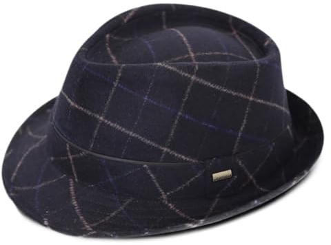 ZMNKH Unisex Filz Trilby Hut Fedora Hut Gangster Jazz Hut für Männer Herbst Winter Filzhut Panamamütze