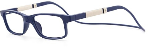 DIDINSKY Lesebrille mit Magnet und Anti-Blaulicht-Filter. Magnetische Lesebrille mit Sehstärke für Männer und Frauen und entspiegelten Gläsern - DIKRIK (Indigo, 2, x, THYSSEN)