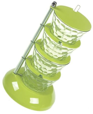 LIFKOME Caja de condimentos giratoria tarro de especias organizador de especias organizador de condimentos giratorio utensilio de cocina multicapa envase Batería de cocina especiero
