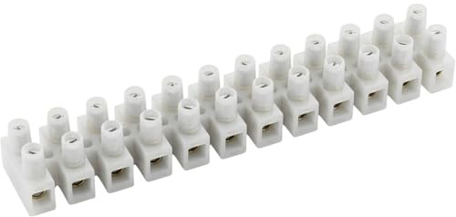 Lumonic 10x Lüsterklemme für Kabel Größen von 16-25mm² I Für bis zu 60 Ampere und 380 Volt I Lüsterklemmen in einer 12er Reihe von Kupfer Verbindungsklemmen