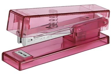 Purzen Hefter, Desktop-Hefter, Bürohefter, 25 Blatt Kapazität, enthält 1000 Heftklammern,Rosa