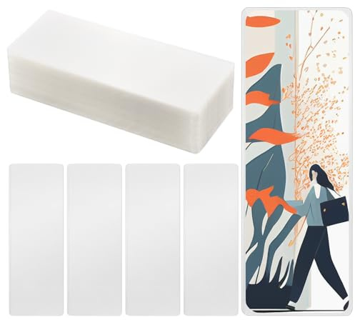 200 Stück Laminierfolien Lesezeichen, 6x16cm Heißlaminierfolien 0,125mm Transparente Lesezeichenhüllen Thermo Laminiertaschen für Buchliebhaber Naturliebhaber