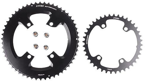 WANGBINGXING Kettenblatt 110bcd Kettenblatt Doppel-Rennrad rund 52 36T 53 39T 54 40T 50 34 48 33T Kettenblatt 38 ZäHne(Color:Round 54-40T)