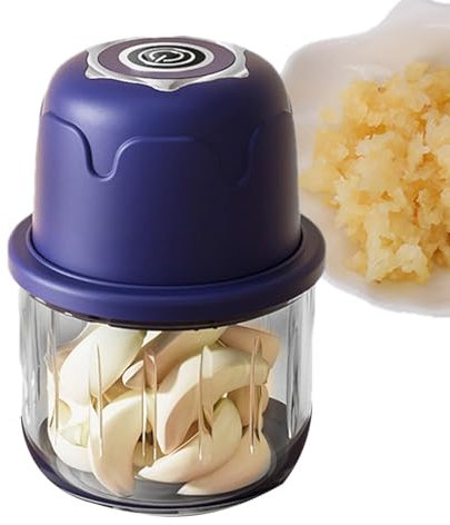 Picadora de ajo eléctrica,Picadora de alimentos eléctrica | Trituradora de frutas,Licuadora vegetal recargable sin cuerda del picador del procesador de alimentos pequeño 350ml para los alimentos para