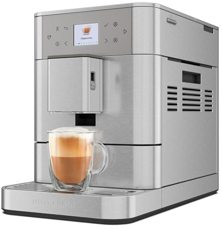 KitchenAid Machine a Café Grain - KF6 - Machine Expresso et Cappuccino avec Broyeur - Machine Expresso et Cappuccino - Avec Technologie Thermocoil - Acier inoxydable