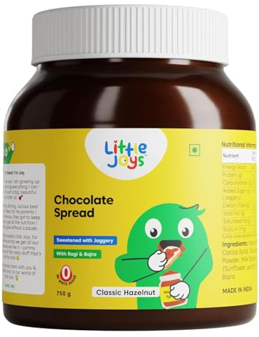 Little Joys Chocolate Spread | 750 g | Sweetened with Jaggery | With Rich Hazelnut, Cocoa, Ragi & Bajra | No Refined Sugar, No Palm Oil, No Preservatives |