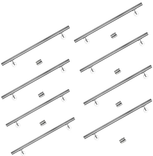 FINEUNAN Edelstahl Handlauf Geländer für Treppen Brüstung Balkon - Wandhandlauf Wandhalterung - Innen und Außen Handlauf Geländer Treppengeländer Edelstahl (800CM)