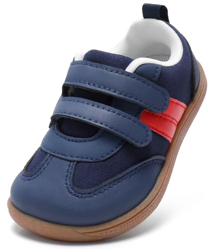 STQ KIDS Boys Girls Trainers Toddler Wide Toe Box Barefoot School Shoes Zero Drop Lightweight Baby Infant First Walking Shoe Non Slip Soft Kid Running Tennis Sneaker