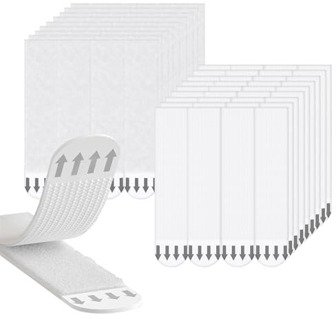 72 Strips (36 Pairs) Picture Hanging Strips Heavy Duty, No Nails Photo Frame Stickers for Wall, Removable Damage Free Self Adhesive Mounting Tape for Picture Frame Poster (16 x 70mm, 72 PCS)