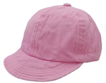 iEasey Baby bomull skärmmössa 6–24 månader baby flicka pojkar sommar mjukt paraply UV-skydd basebollkeps UPF 50+ småbarn keps solhatt denim paraply snapback truckerkeps, ROSA, one size