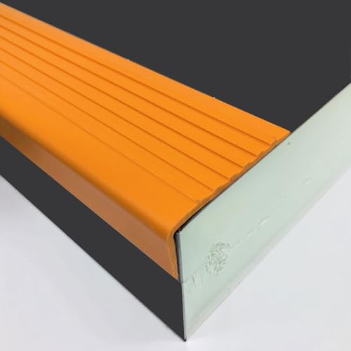 Zenithuxe Nez de Marche Escalier en PVC - Bande Antidérapante 6cm x 2,5cm (Forme en L) - Cornière PVC Découpable pour Contre-Marche & Terrasse