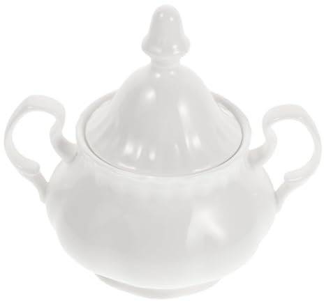 BESTOYARD Azucarero De Cerámica Vintage Con Tapa Elegante Contenedor Para Azúcar y Especias Para Almacenamiento Encimera De Cocina Jarra De Porcelana Para Café y Té