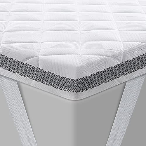 BedStory Topper 200x200 cm H4/H5, 7,5 cm Höhe Harter Schaumkern