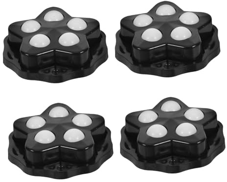 HONITANO 4pcs Self Adhesive Furniture Wheels Heavy Duty Nylon Casters with Swivel for Appliances Trash Bins Floor Friendly Smooth Rollers for Hardwood and Tile Surfaces