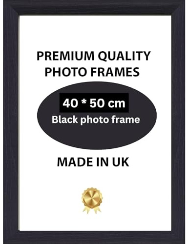 Go Frames 40x50cm Black Poster Frame - Wooden Frames - Large Black Picture Frames - Perfect For Jigsaw puzzles Black Frame