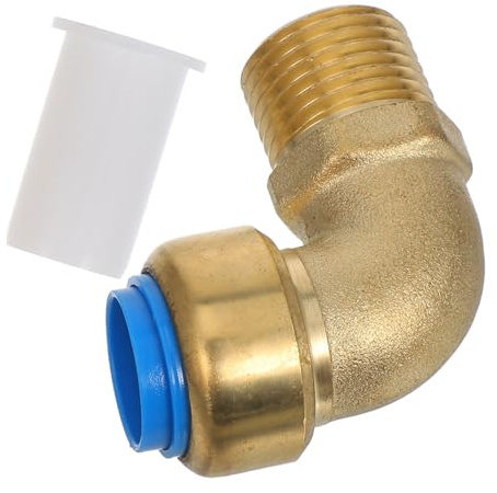 MUELODSIC Push-fit Copper Elbow Water Pipe Connector for Rv Plumbing Leakproof Brass Plumbing Fitting with Space-saving Design and Quick Installation